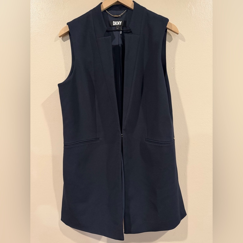 NWOT DKNY Beautiful Midnight Blue Vest Size 10